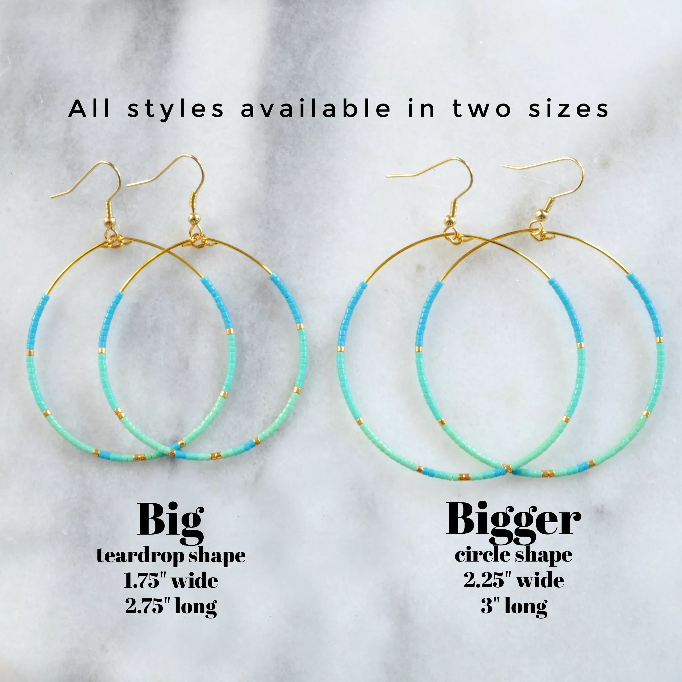 Big Beaded Hoop Earrings