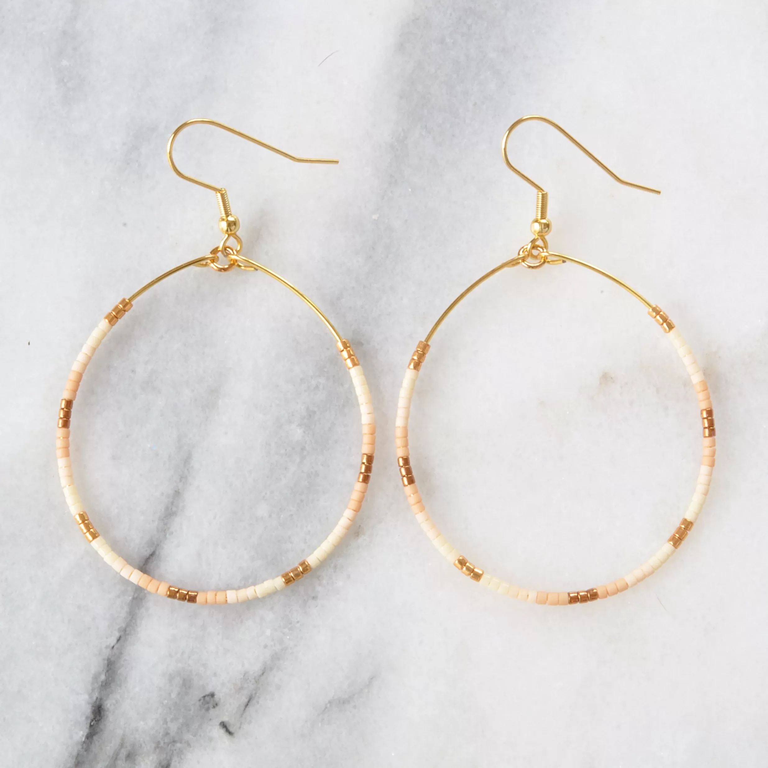 Big Beaded Hoop Earrings