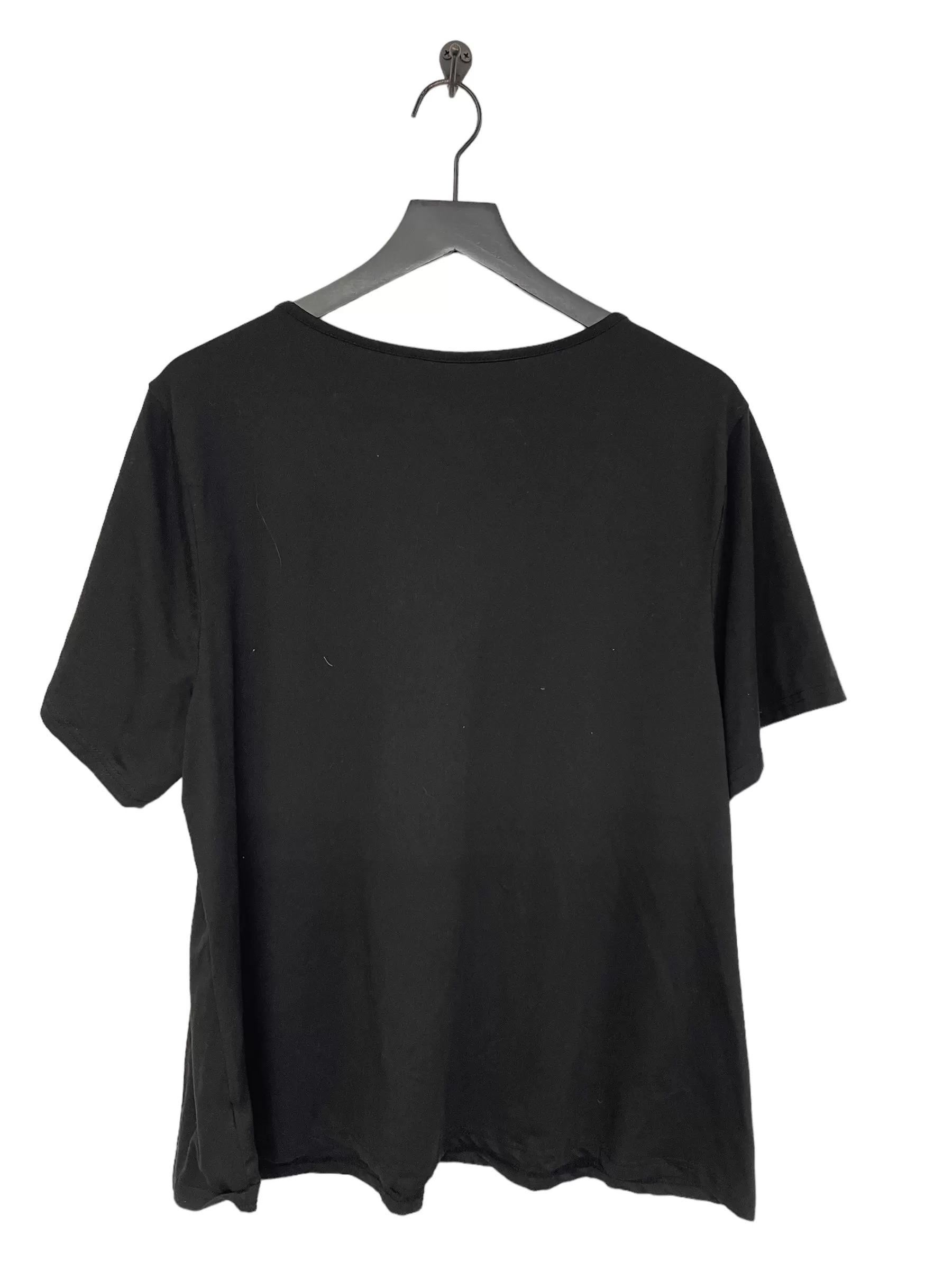 Black Top Short Sleeve Basic Shein, Size Xxl