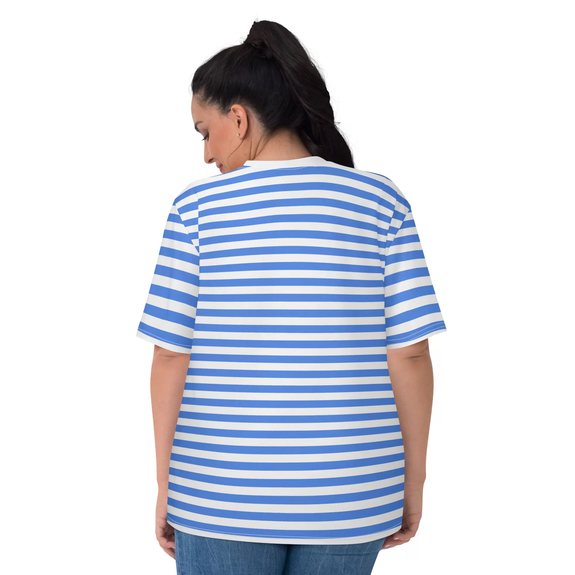 Blue And White Striped T-Shirt Women