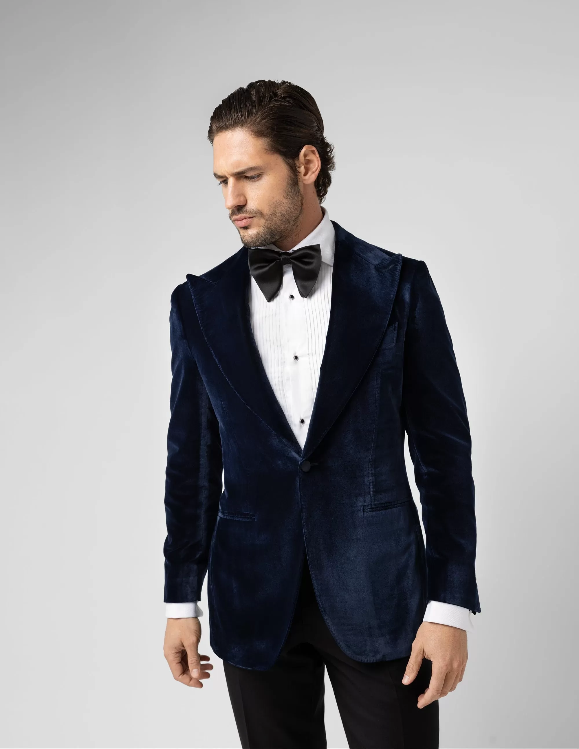 Blue Velvet Single Breasted Jacket