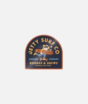 Boards and Brews Sticker - Navy