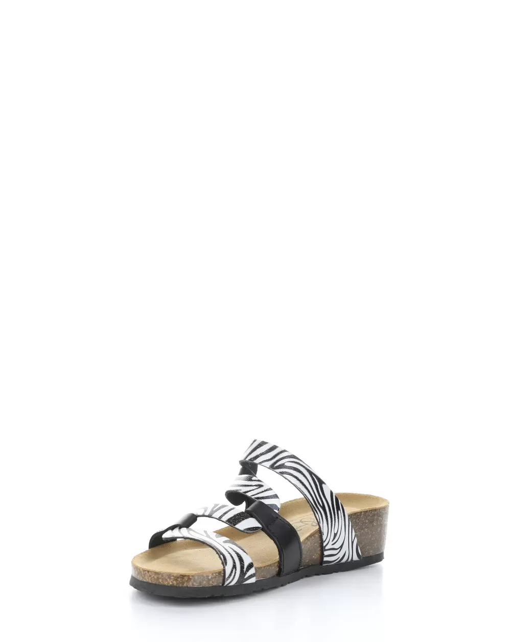 Bos & Co Luzzi Sandal | Zebra   Platinum