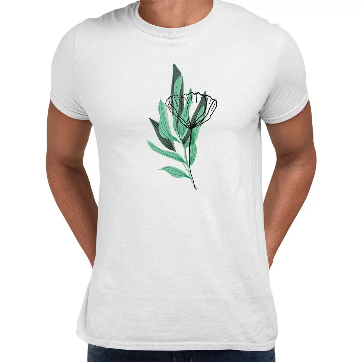 Botanical Summer Colorful Art Print Plant Short Sleeve Men Women Unisex T-shirt