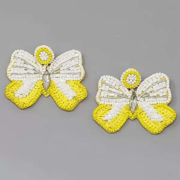 Butterfly Seed Beaded Earrings