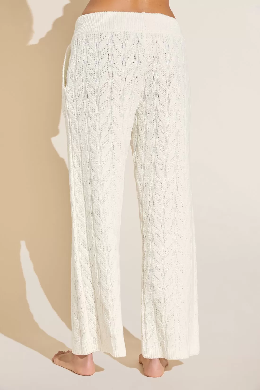 Cable Knit Recycled Sweater Straight Leg Pant