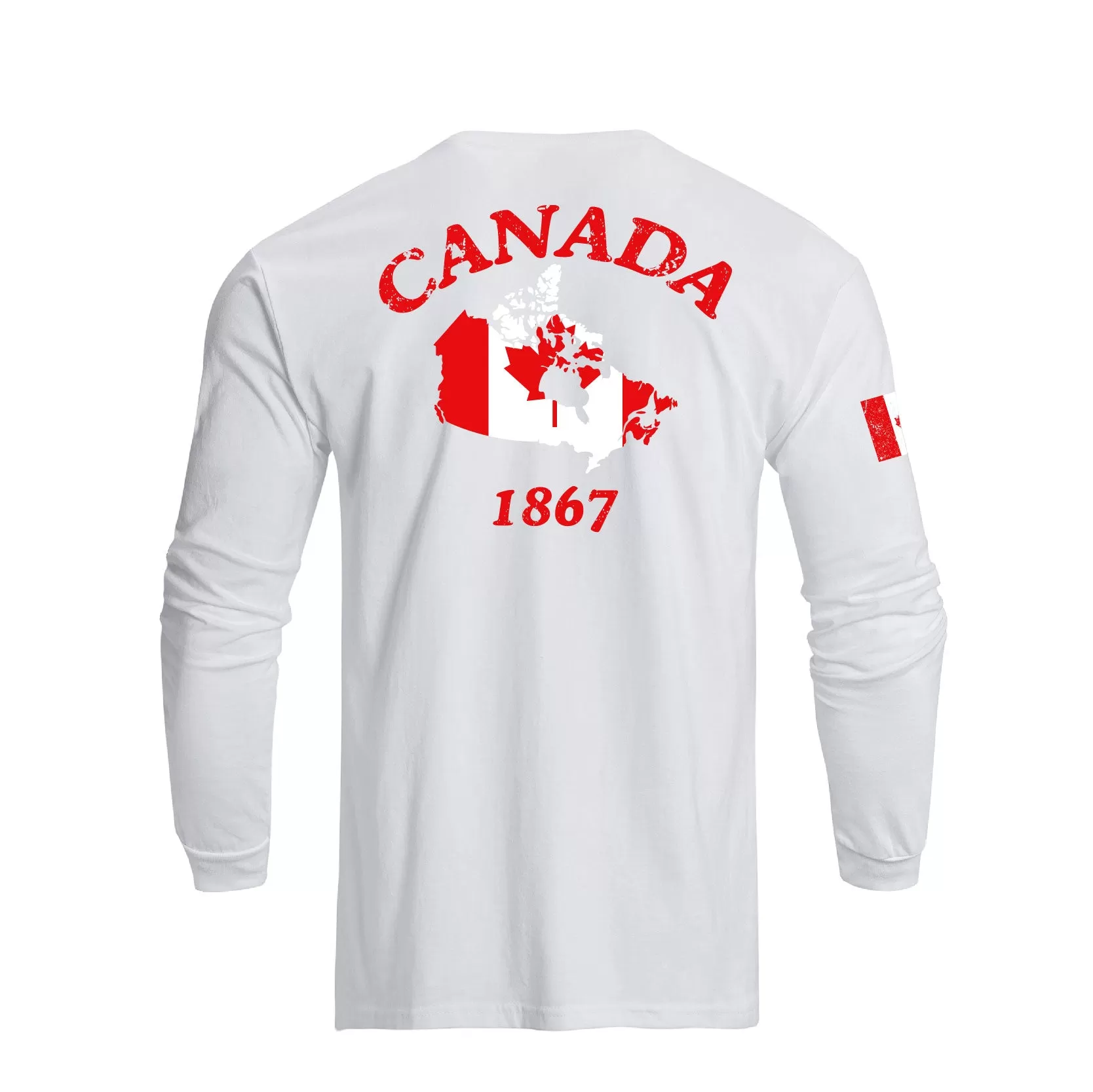 CANADIAN FLAG GRAPHIC LONG SLEEVE T-SHIRT