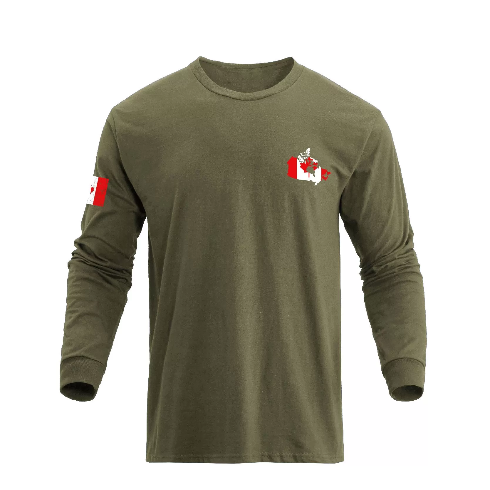 CANADIAN FLAG GRAPHIC LONG SLEEVE T-SHIRT