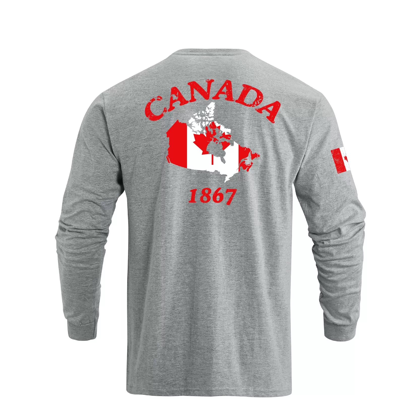 CANADIAN FLAG GRAPHIC LONG SLEEVE T-SHIRT