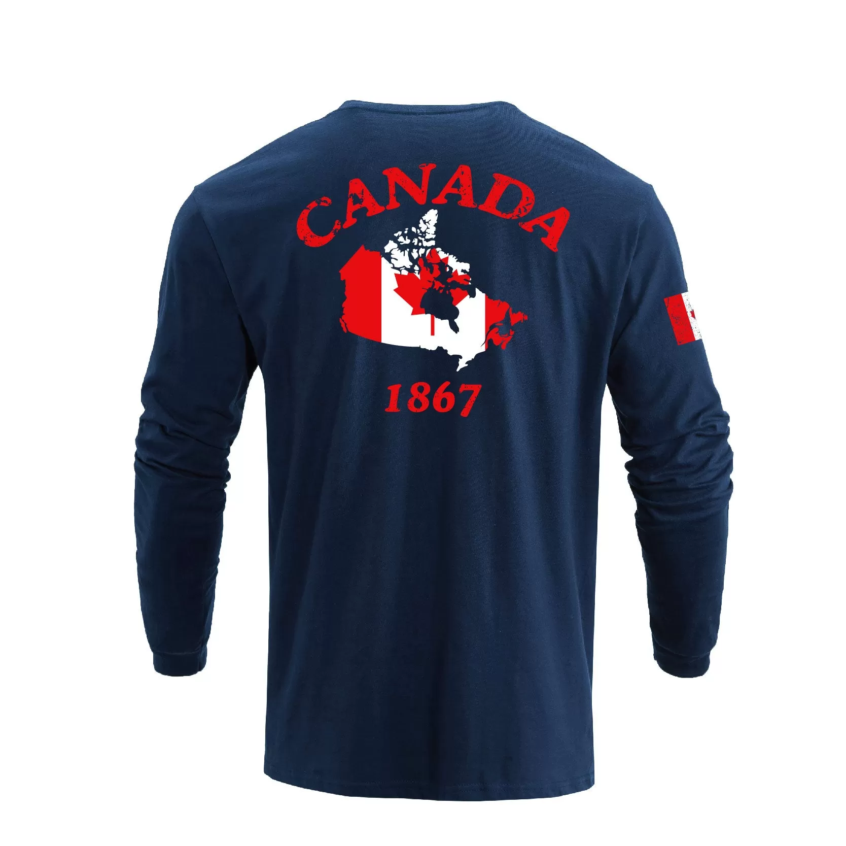 CANADIAN FLAG GRAPHIC LONG SLEEVE T-SHIRT