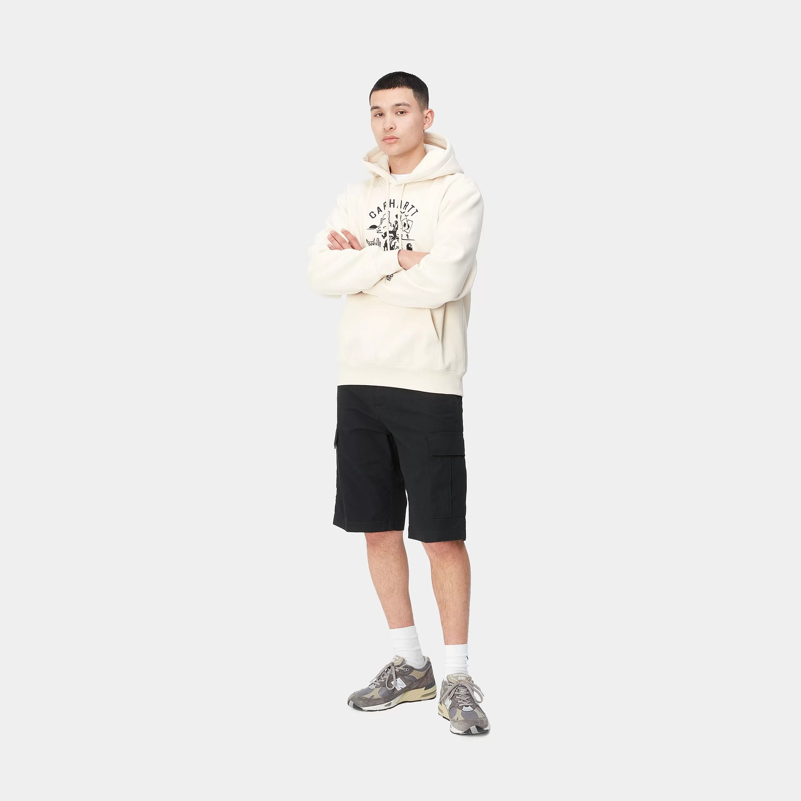 Carhartt Regular Cargo Short Black Rinsed