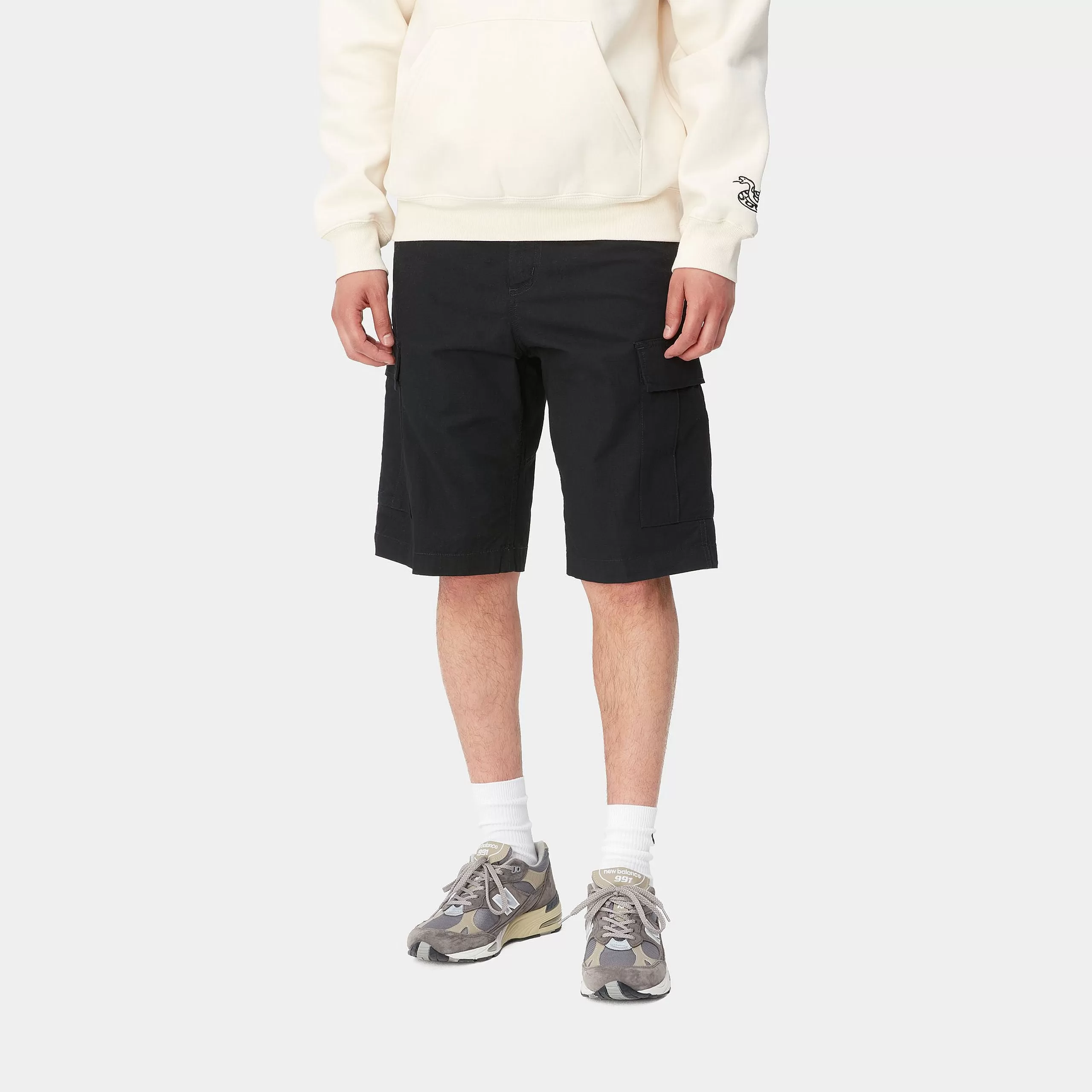 Carhartt Regular Cargo Short Black Rinsed