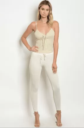 CARMEN'S CREAM ANKLE JOGGER PANTS