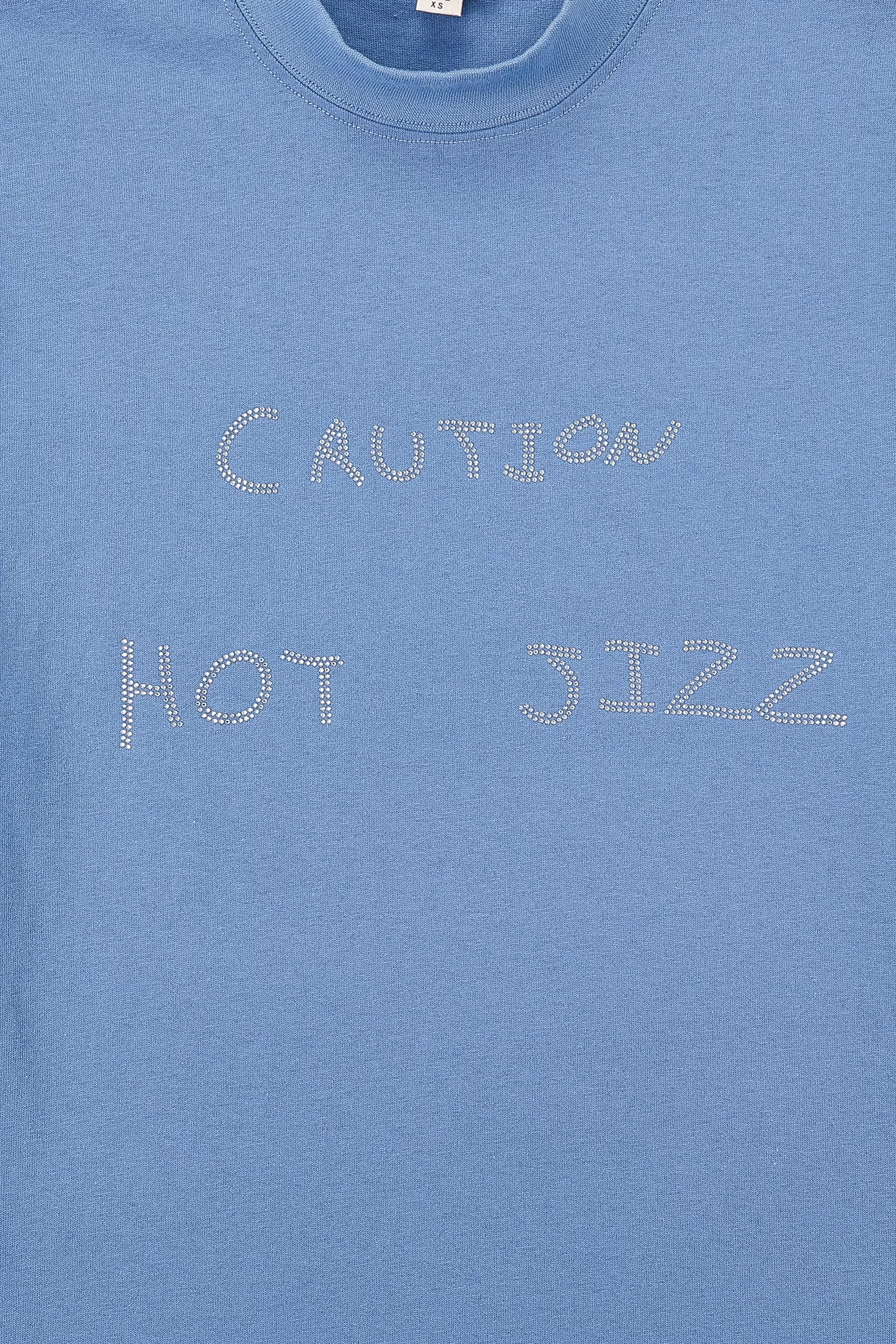 CAUTION HOT JIZZ Unisex T-Shirt Blue