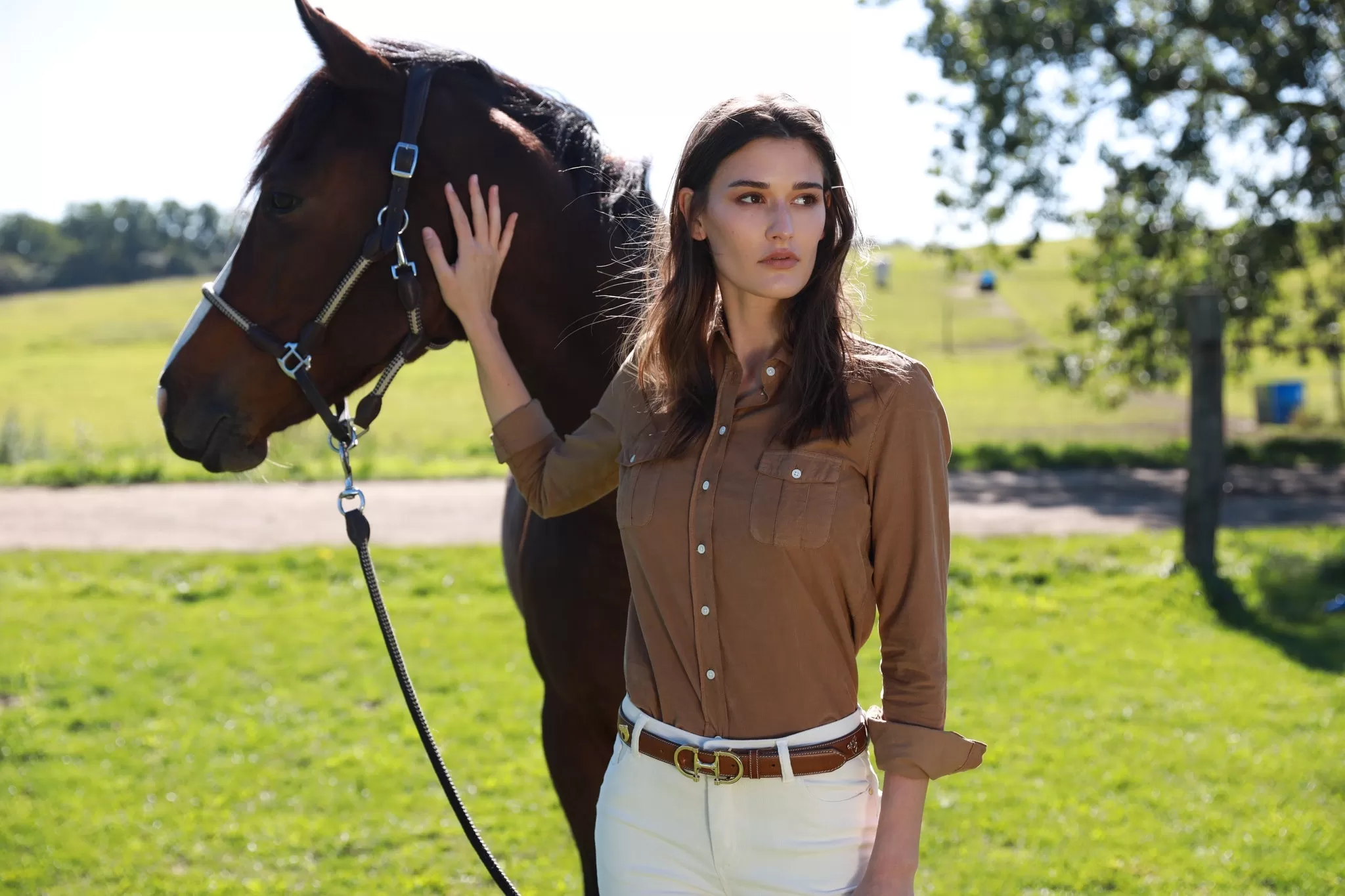 Ceinture Glorious en cuir - Cognac