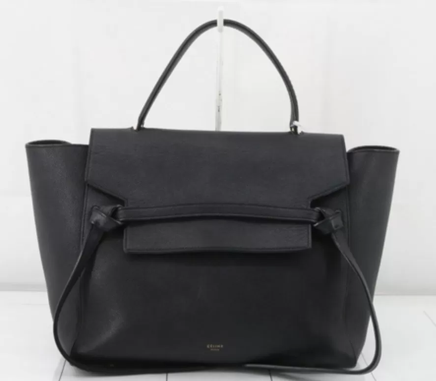 CELINE  Grained Calfskin Mini Belt Bag Black