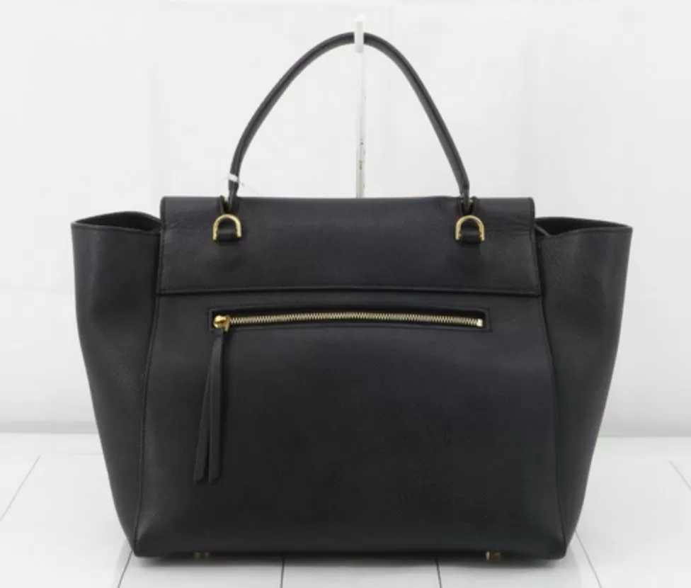 CELINE  Grained Calfskin Mini Belt Bag Black