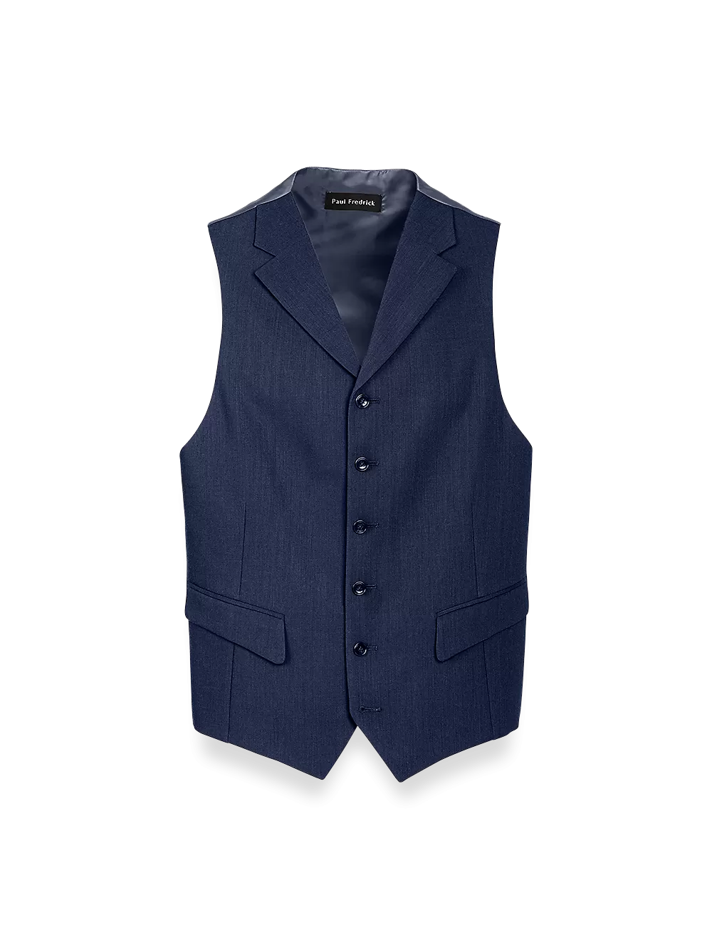 Classic Fit Essential Wool Suit Vest - Navy