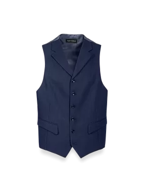 Classic Fit Essential Wool Suit Vest - Navy