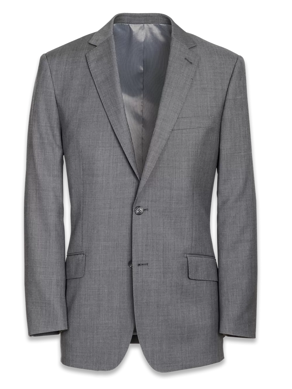 Classic Fit Sharkskin Notch Lapel Suit Jacket - Grey