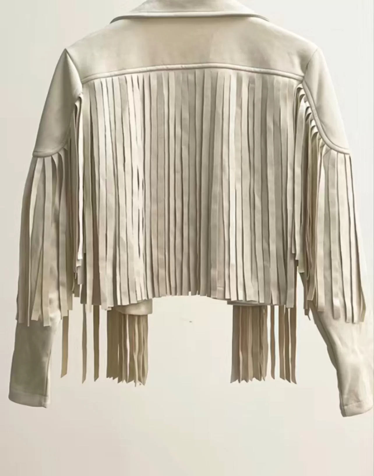 Concert faux suede fringe jacket