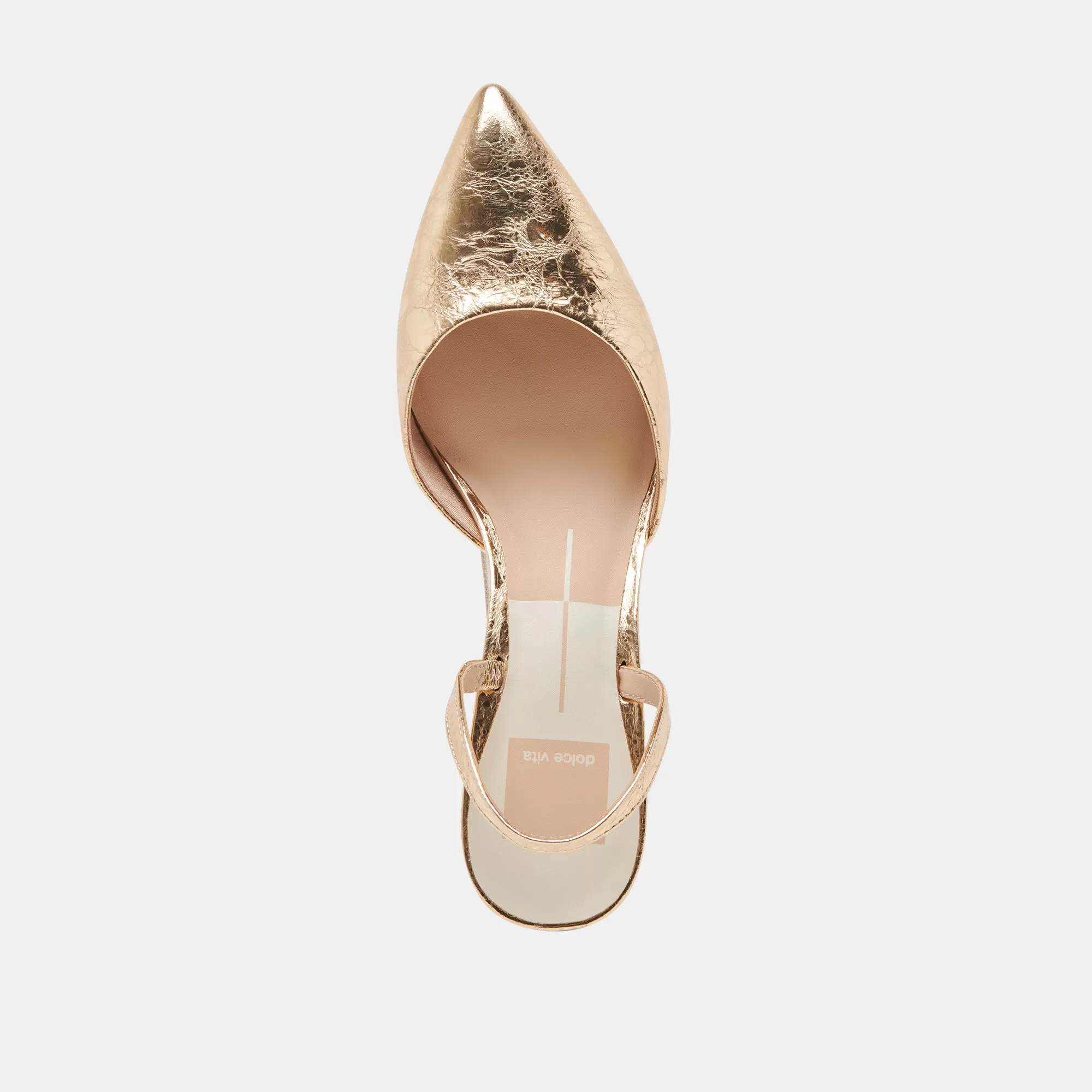 CORSA HEELS GOLD DISTRESSED LEATHER