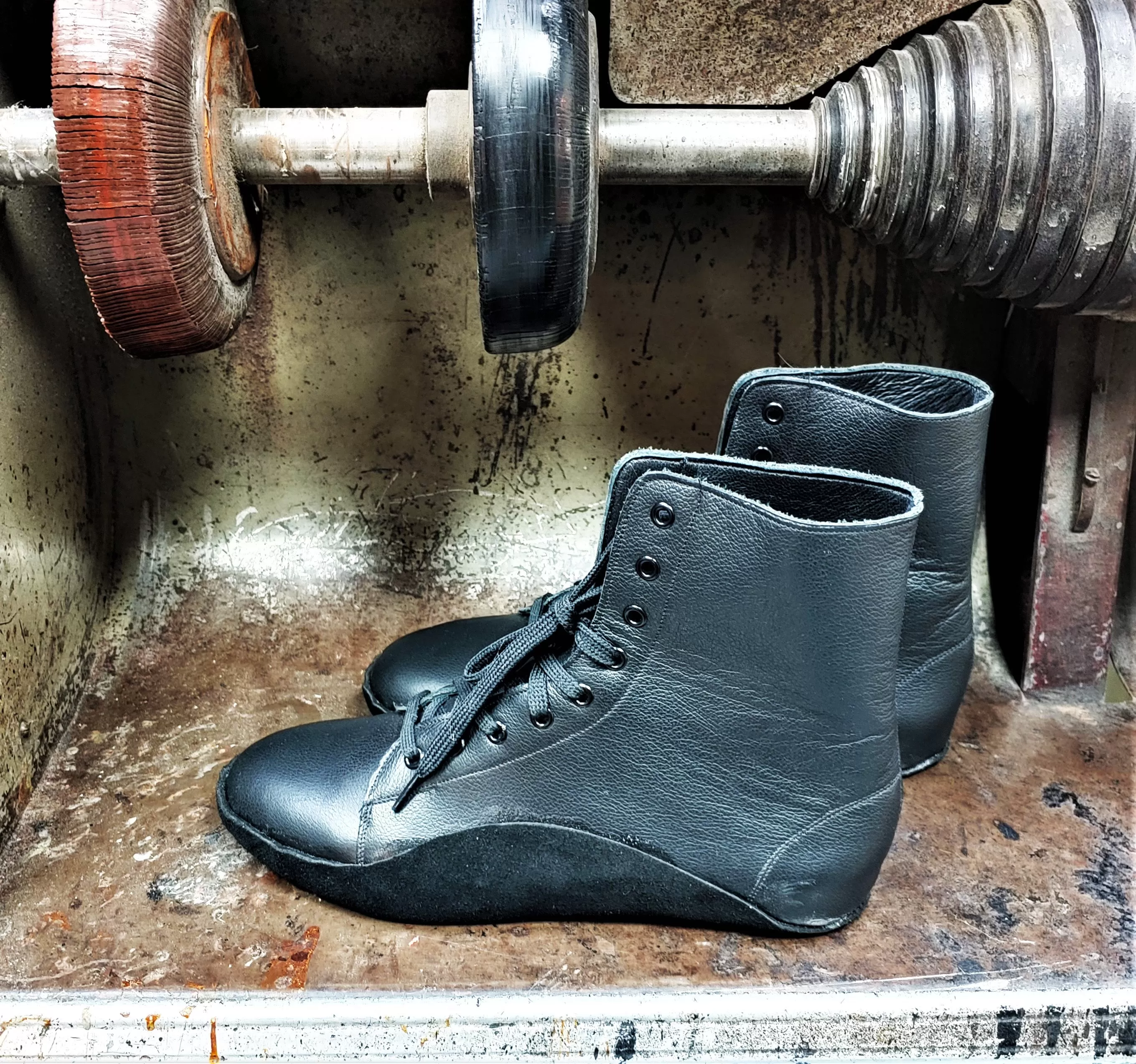 CUSTOM MADE Black Tightrope Boots - RUSH ORDER