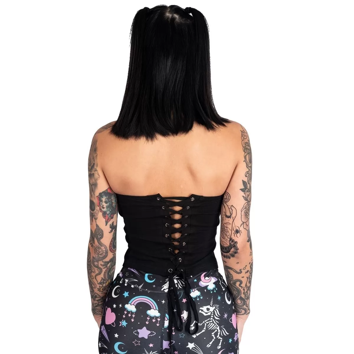 Cute But Psycho Corset Lace-Up Tee