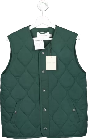 DAVID GANDY WELLWEAR Green Quilted Cotton Gilet UK M