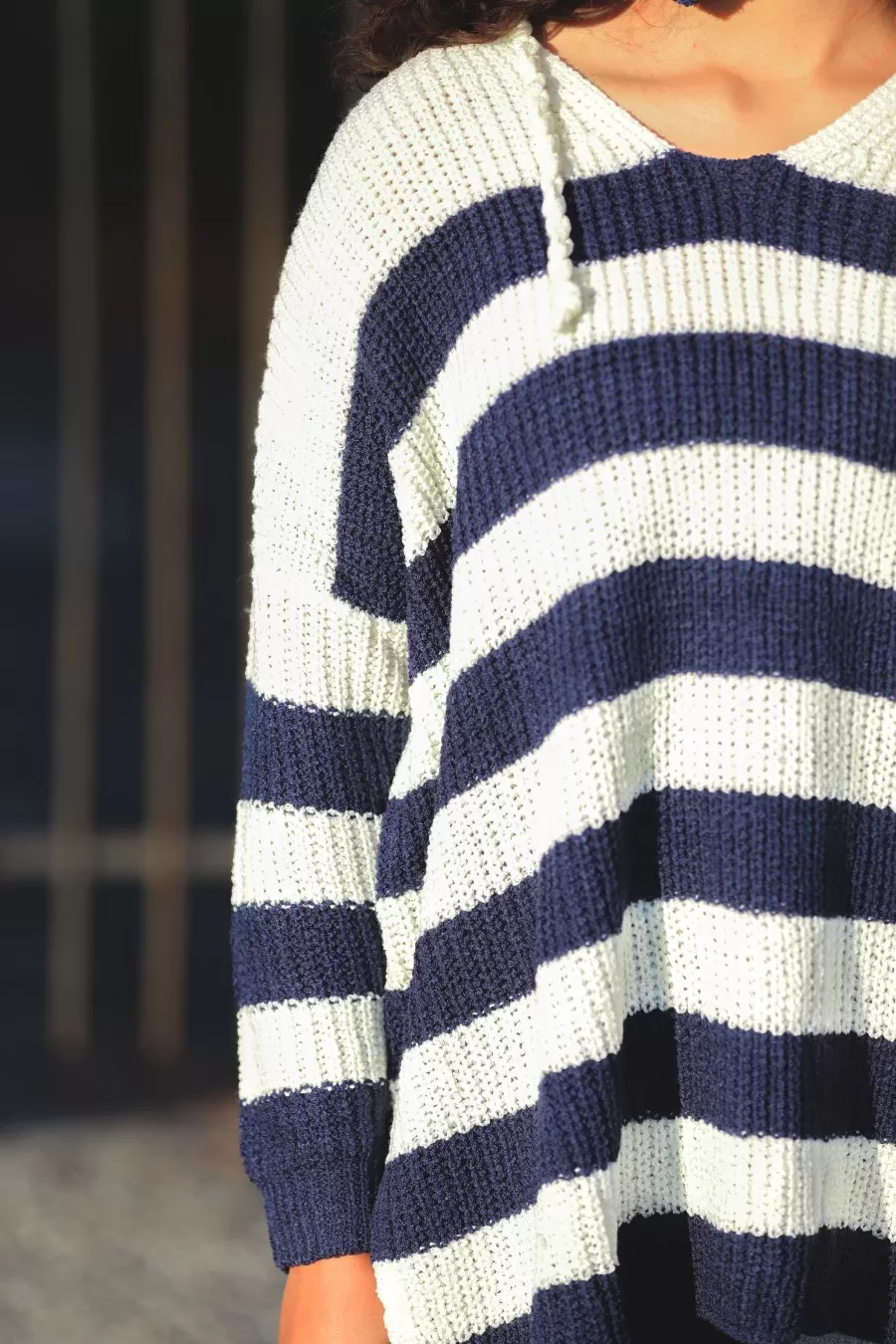 Dawson Striped Drawstring Sweater