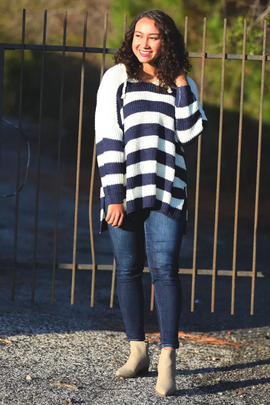 Dawson Striped Drawstring Sweater