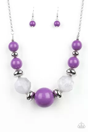 Daytime Drama Purple Necklace - Paparazzi Accessories