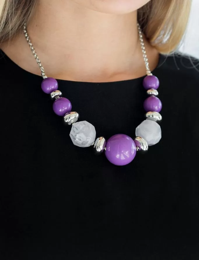 Daytime Drama Purple Necklace - Paparazzi Accessories