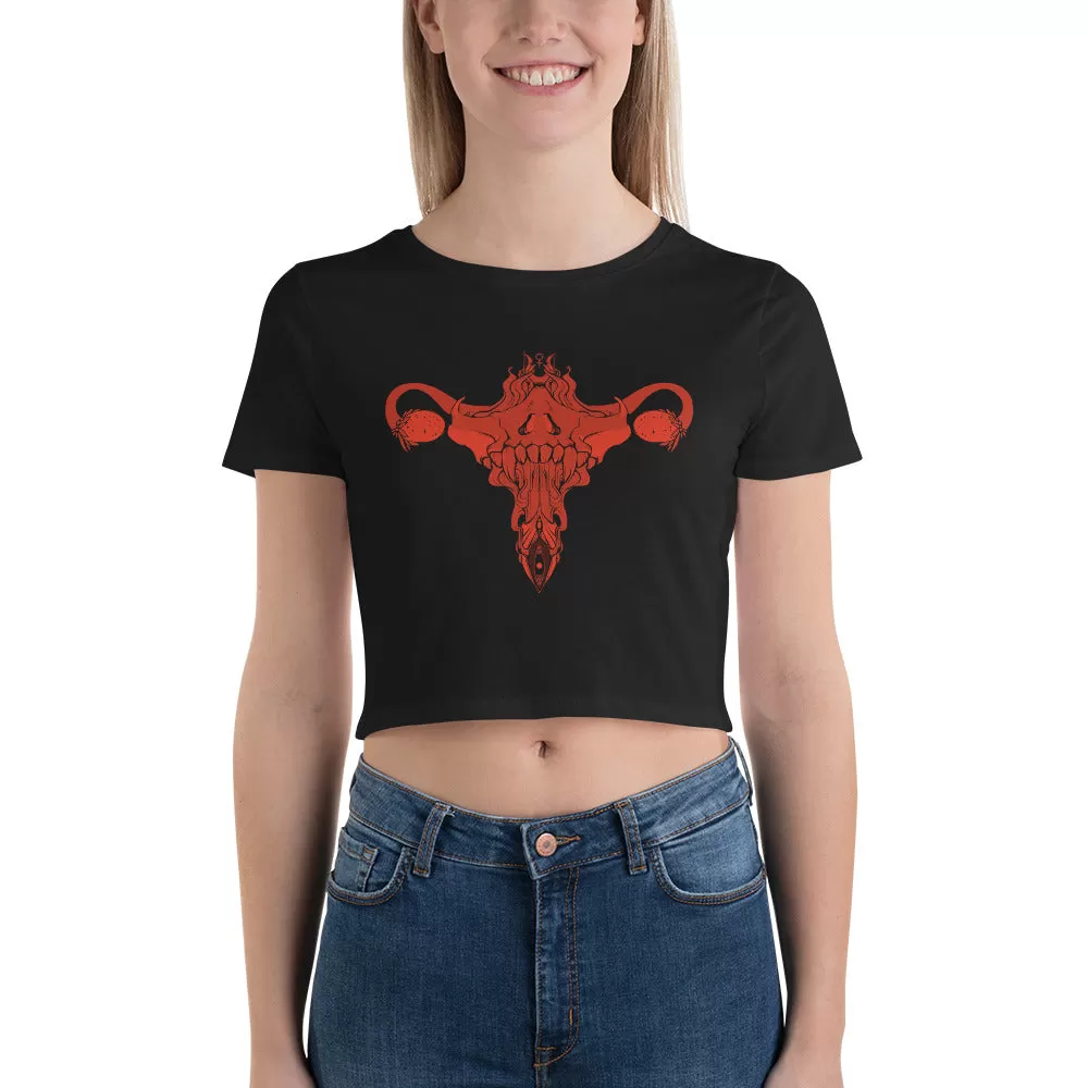 Death Metal Uterus, Women’s Crop Top