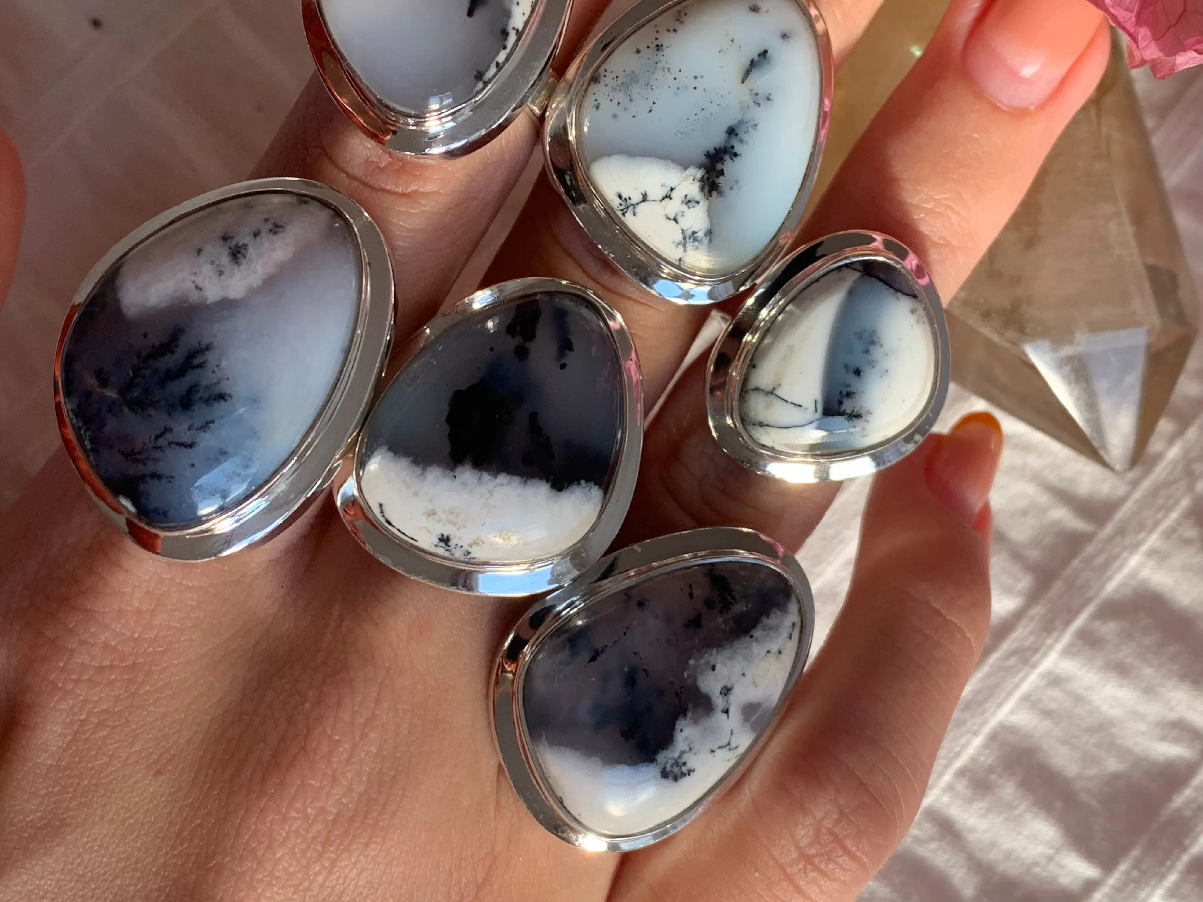 Dendritic Agate Ansley Ring - Freeform