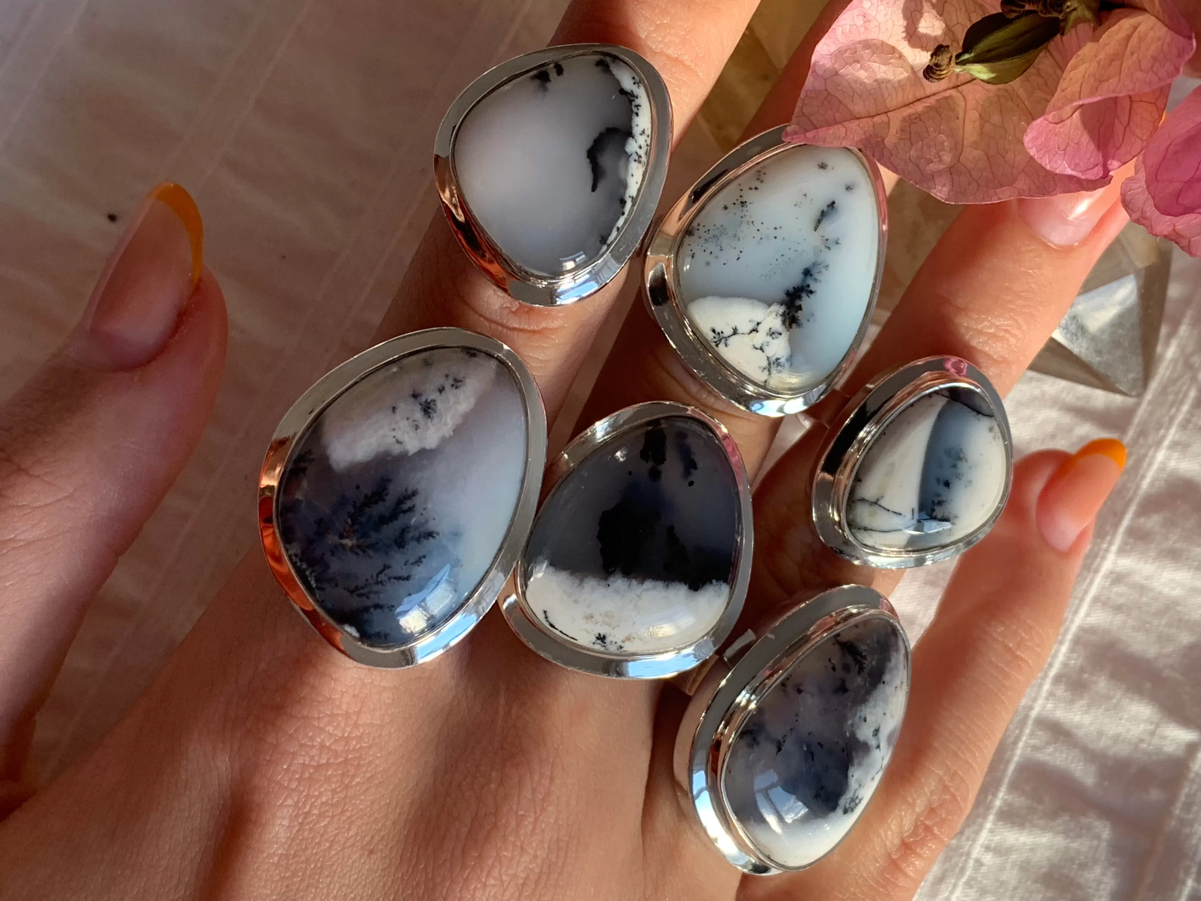 Dendritic Agate Ansley Ring - Freeform