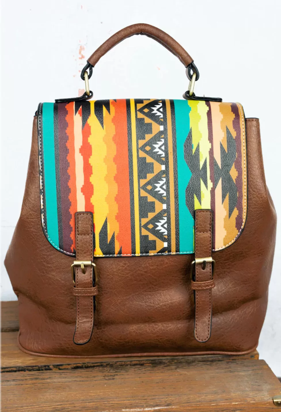 Dessert Tribal Aztec Satchel Backpack