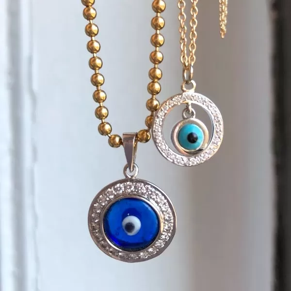 Diamond Evil Eye Pendant