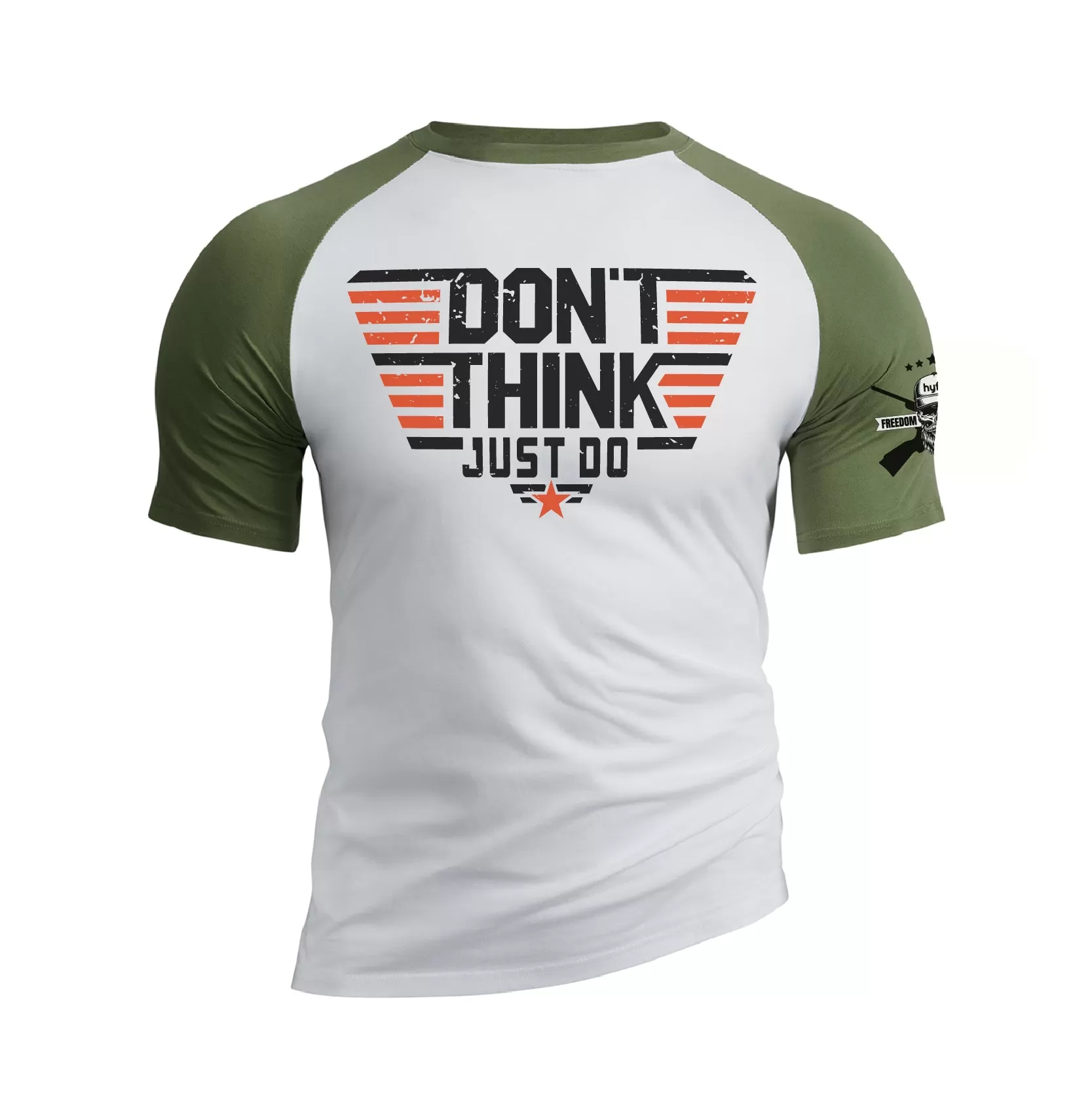 DON'T THINK JUST DO RAGLAN GRAPHIC TEE