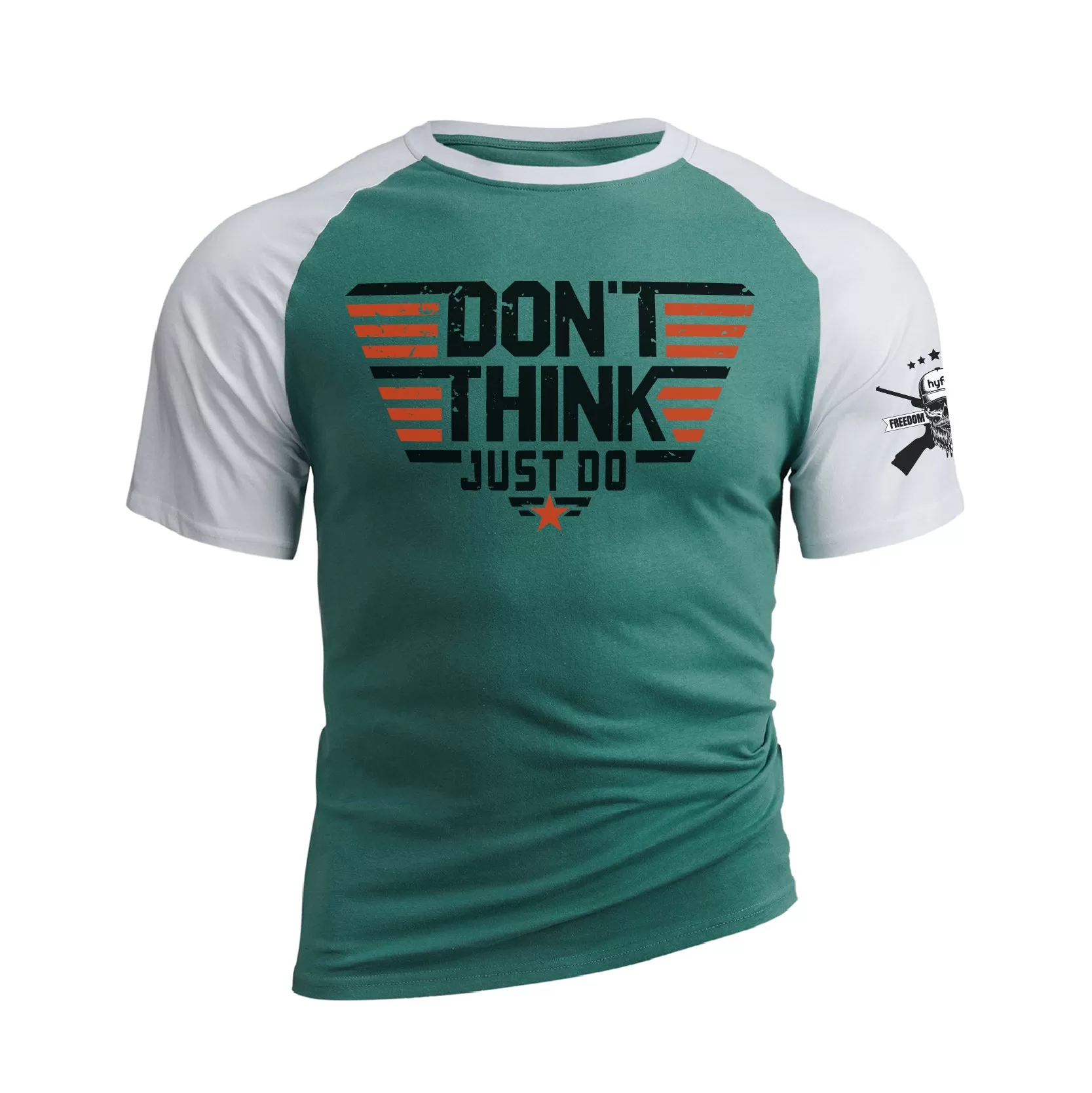 DON'T THINK JUST DO RAGLAN GRAPHIC TEE