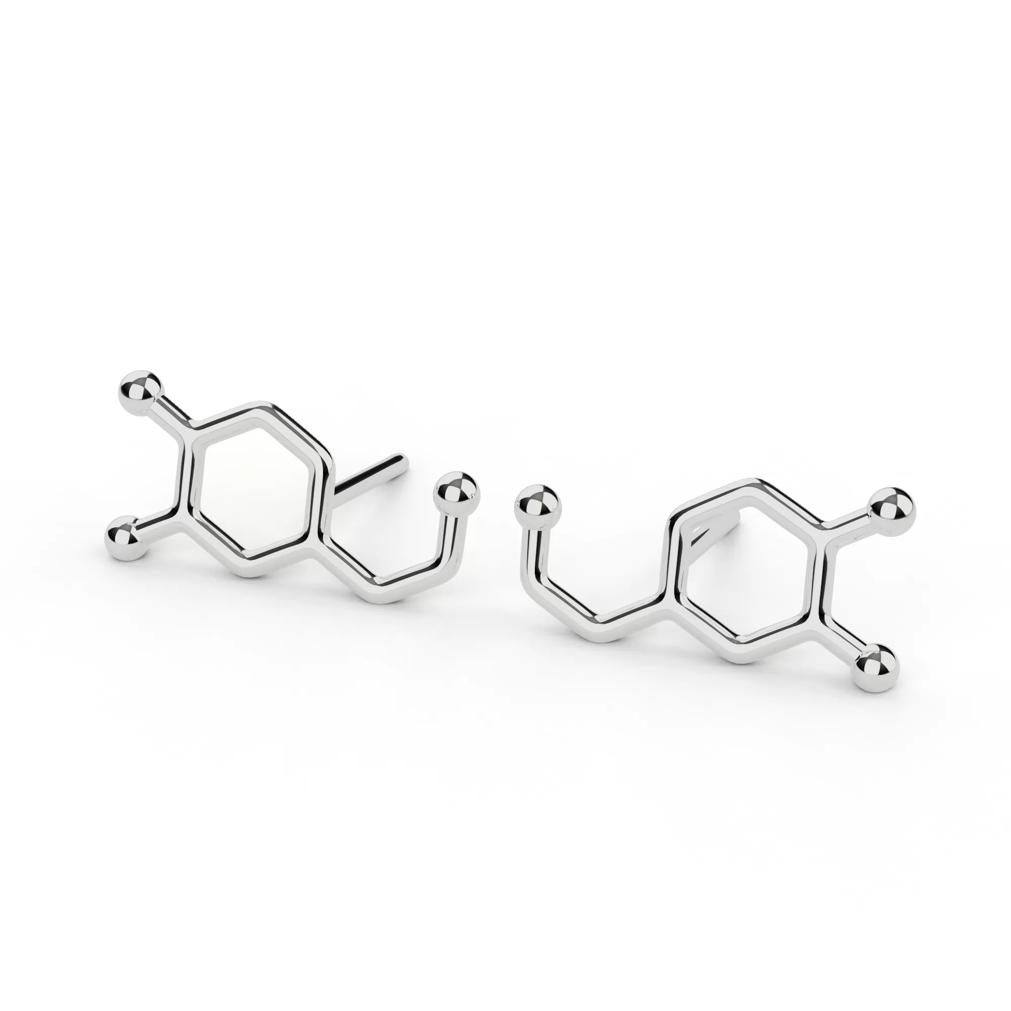 dopamine studs | silver