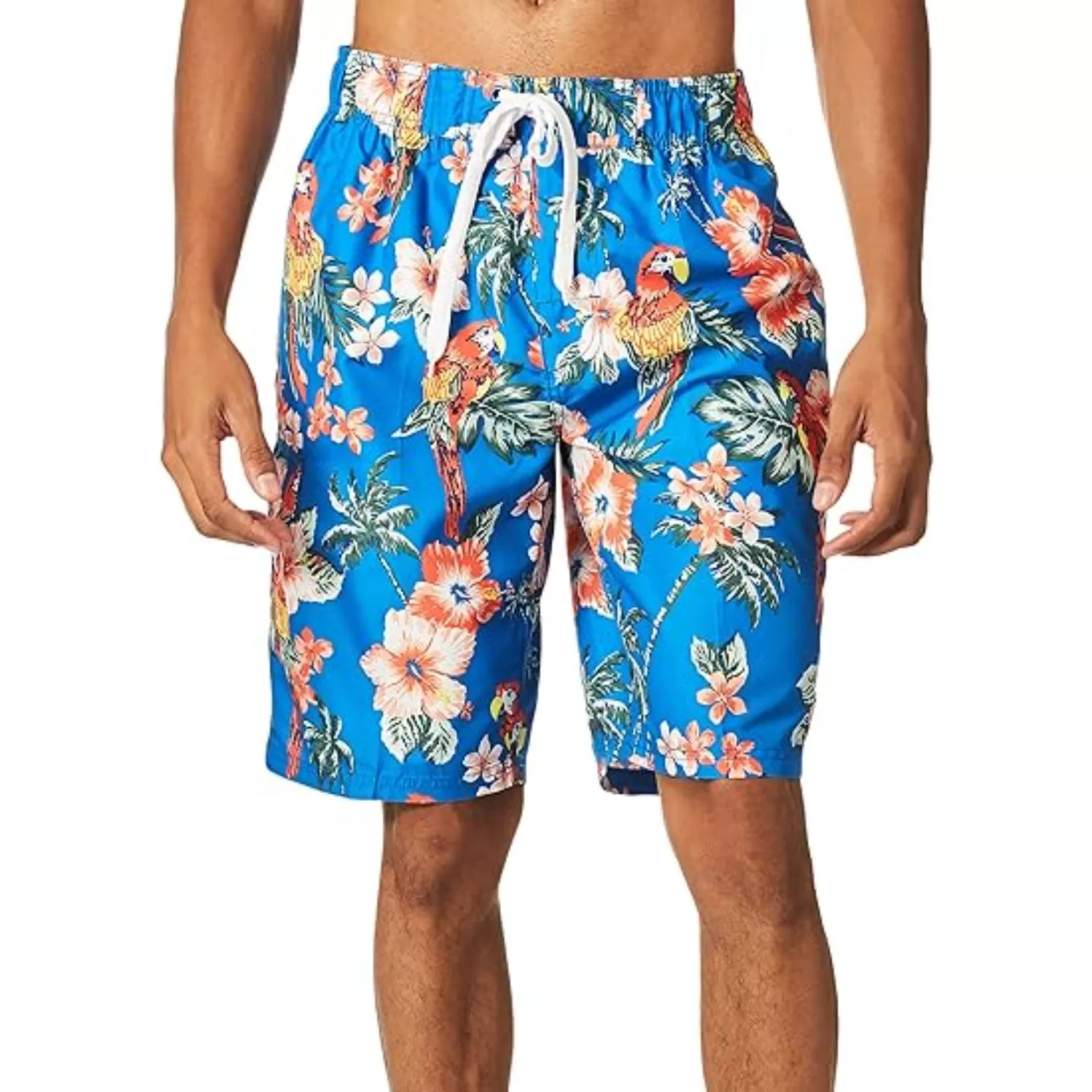 Drawstring Side Pocketed Swim Shorts