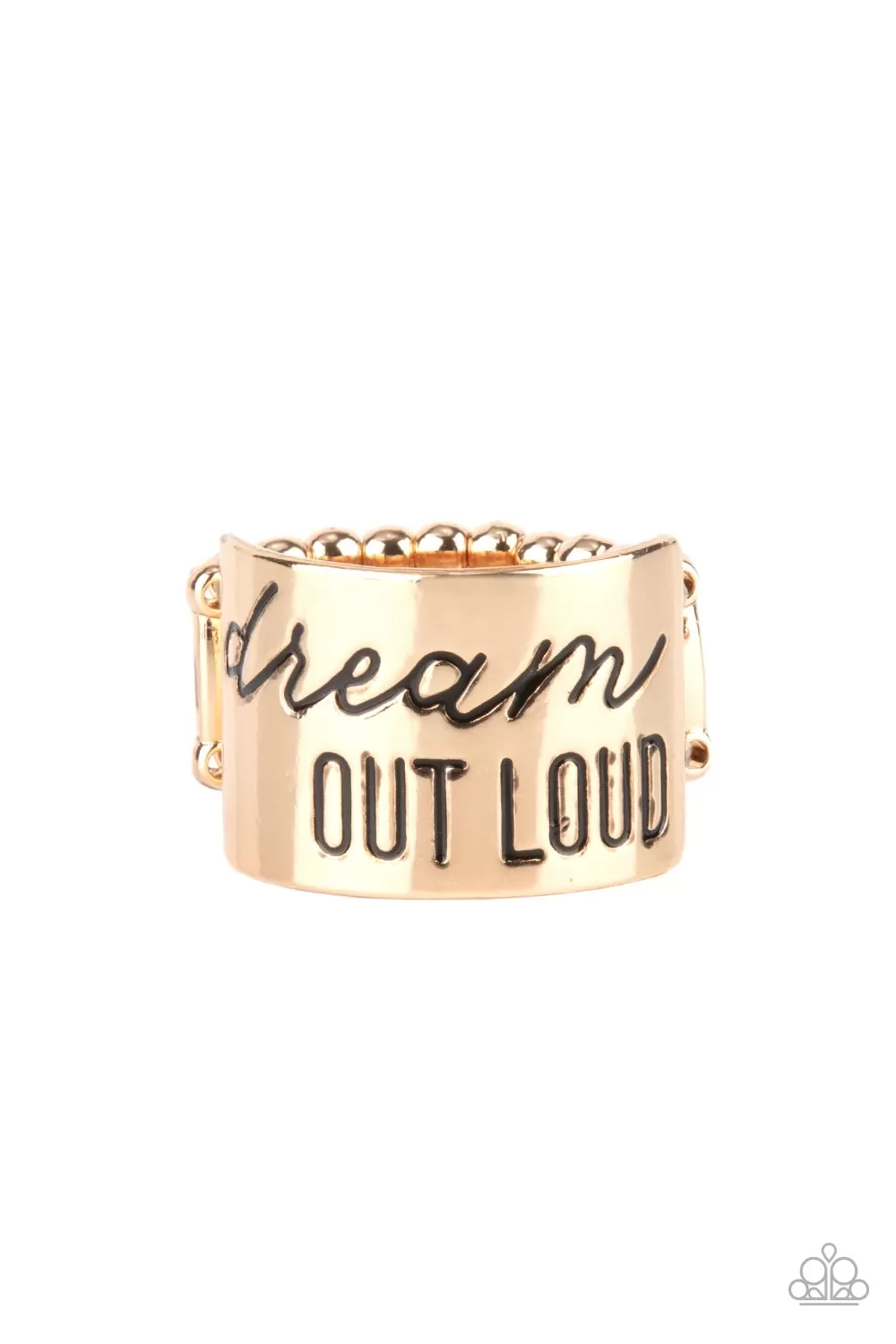 Dream Louder Gold Ring - Paparazzi Accessories