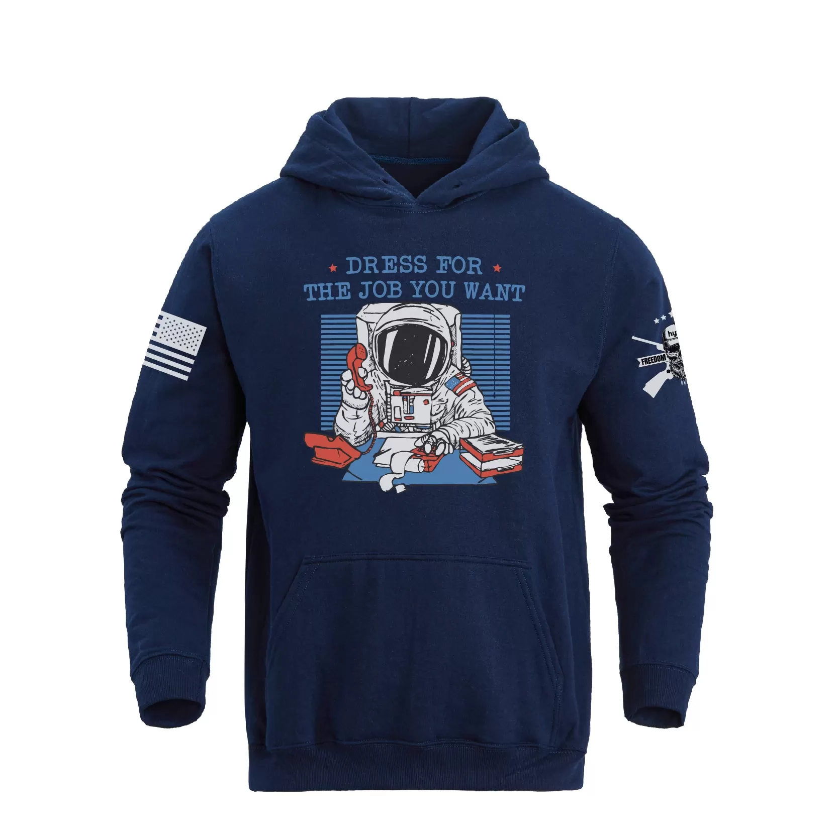 DRESS FOR THE JOB YOU WANT  GRAPHIC POCKET  HOODIE