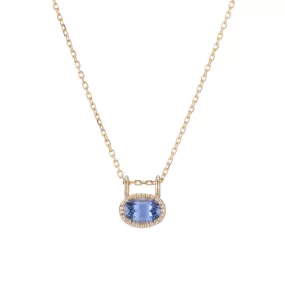 East West Blue Sapphire Necklace