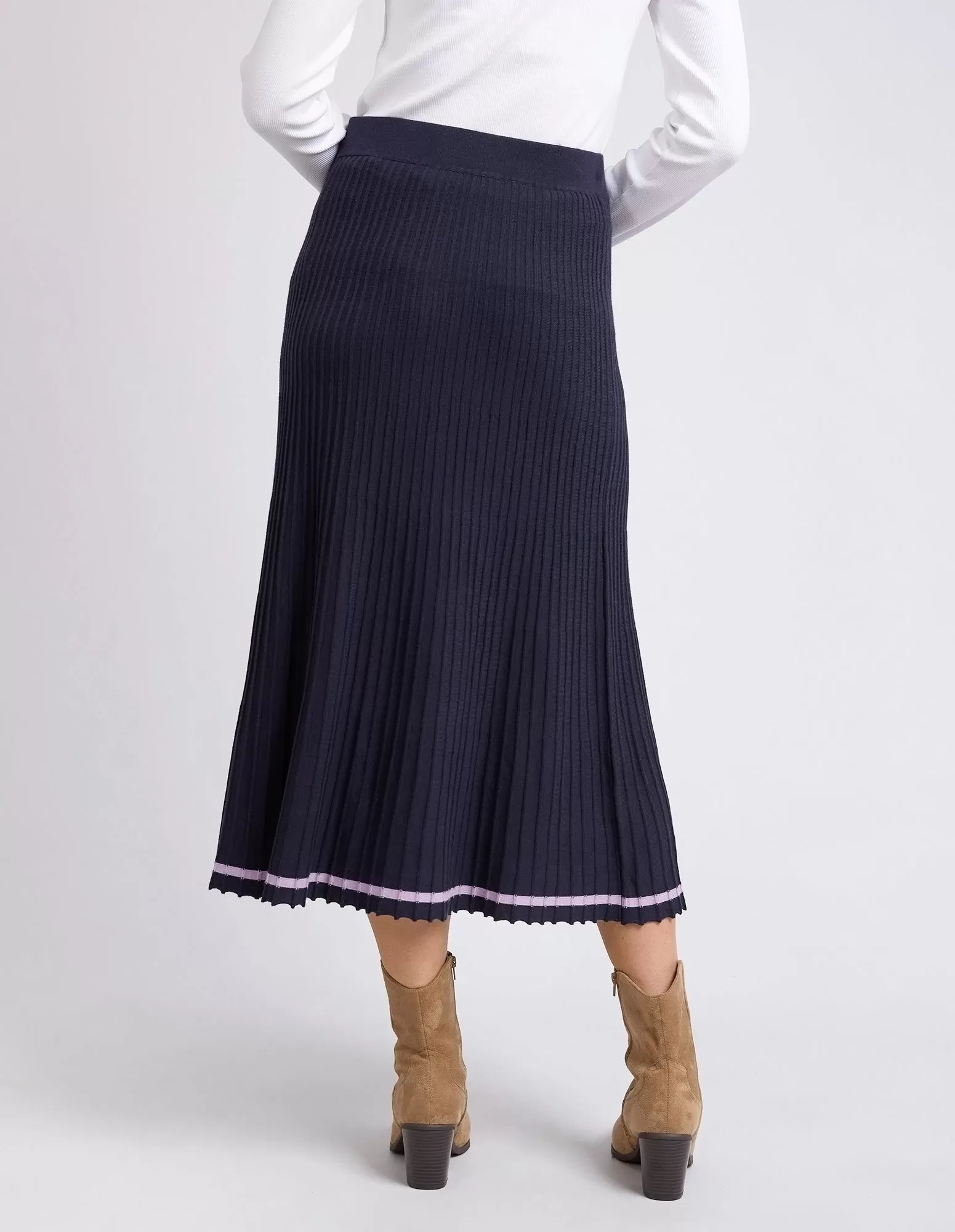 Elm Tammy Knit Skirt - Dark Sapphire