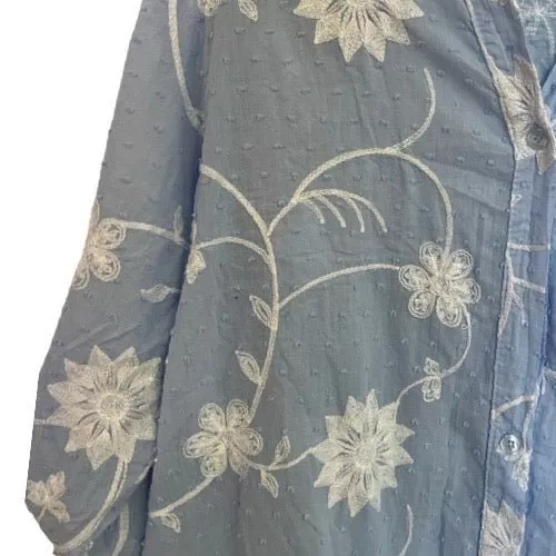 Embroided Blue Kaftan