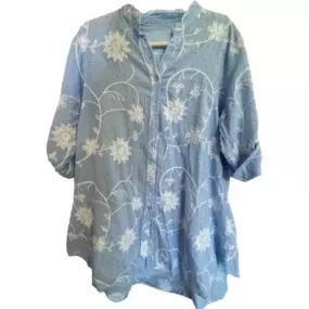 Embroided Blue Kaftan