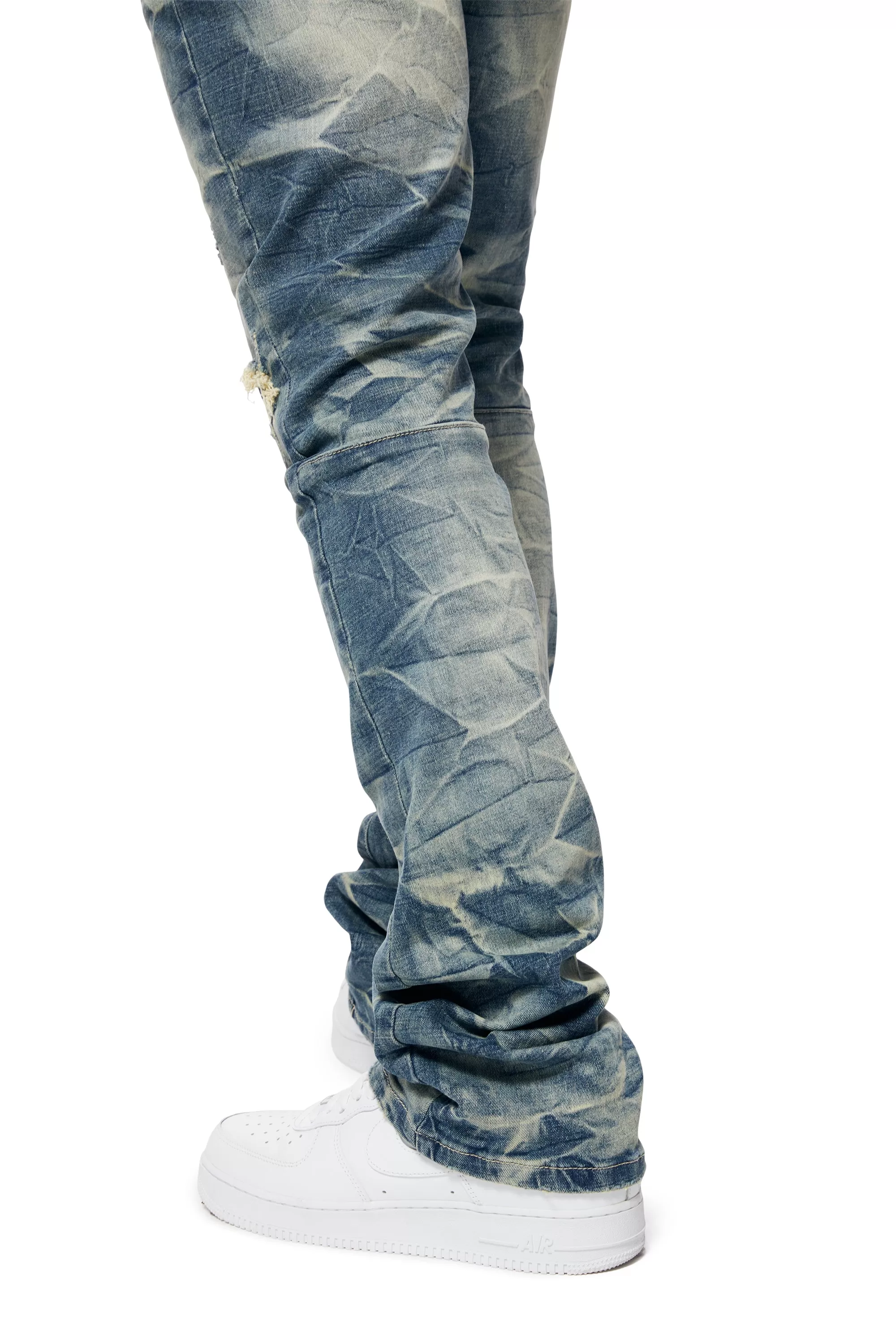 Essential Stacked Denim Jeans - Hunter Blue