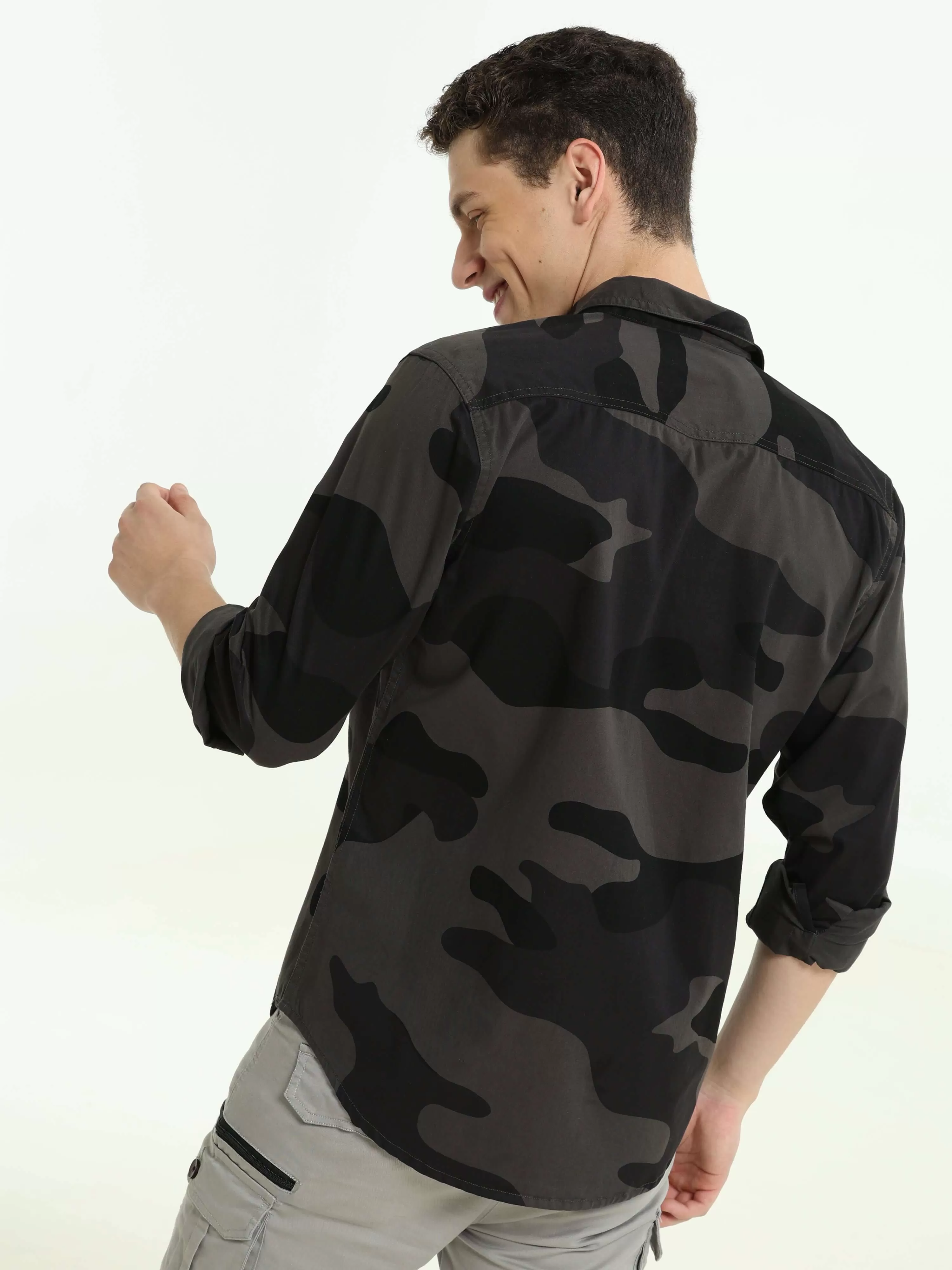 ETLS/72 Camo Cargo military grey shirt